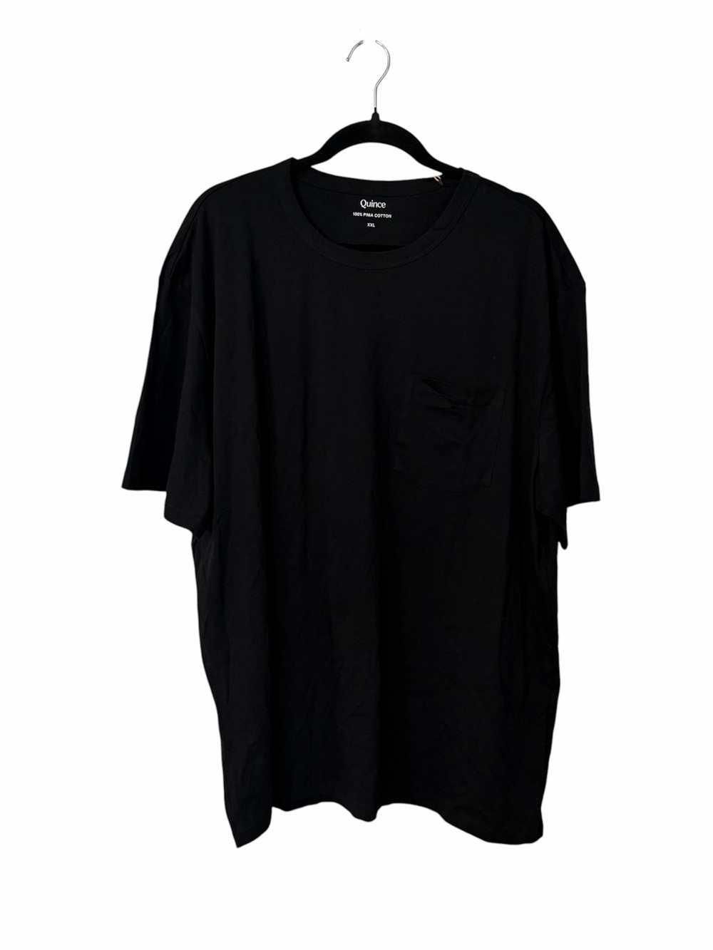 Quince Men’s 100% Pima Cotton Luxe Touch Pocket Tee in Bold Black Sz XXL NWT